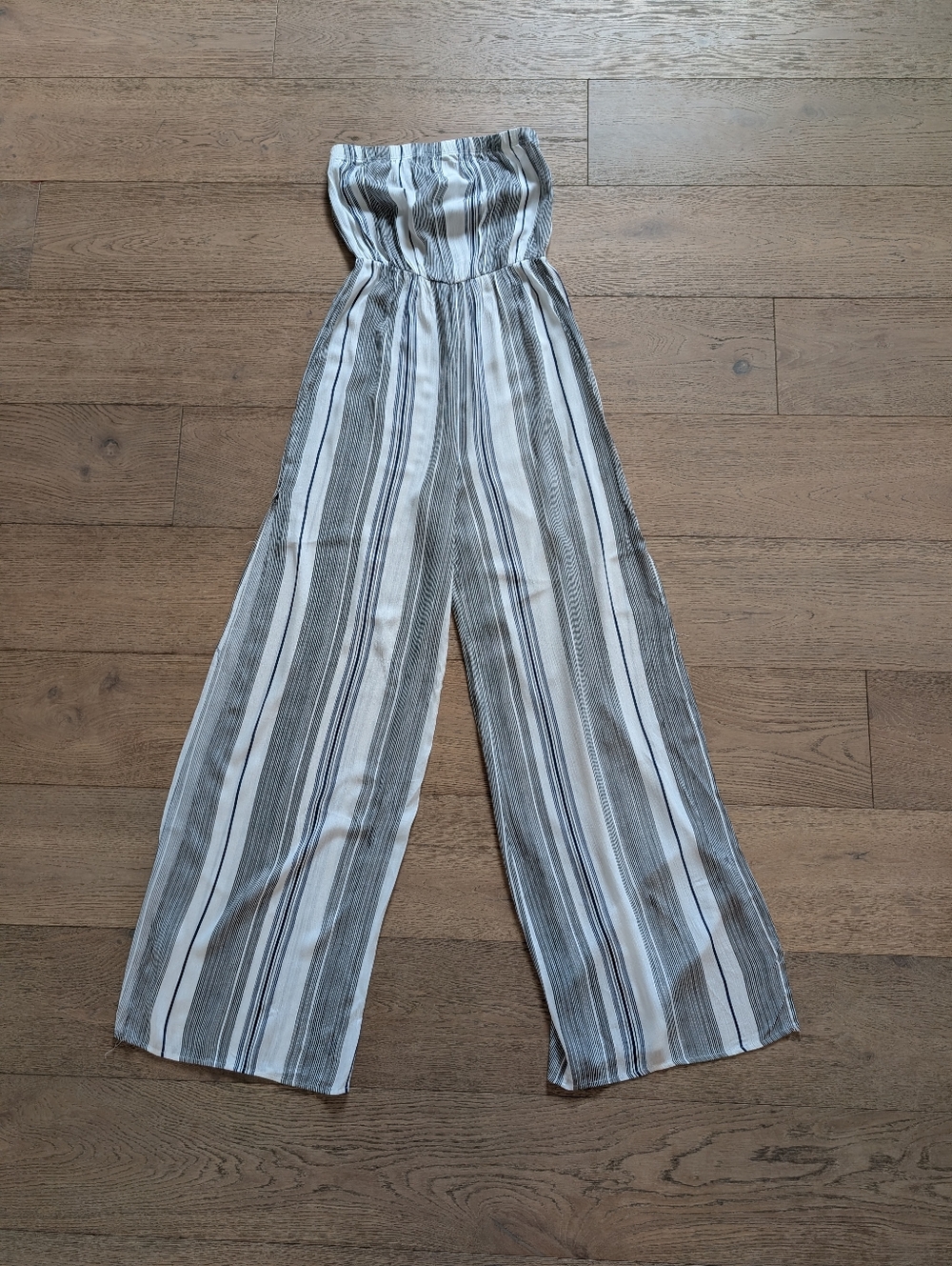 VICI Strapless Wide-Leg Jumpsuit/Coverup - Black & White